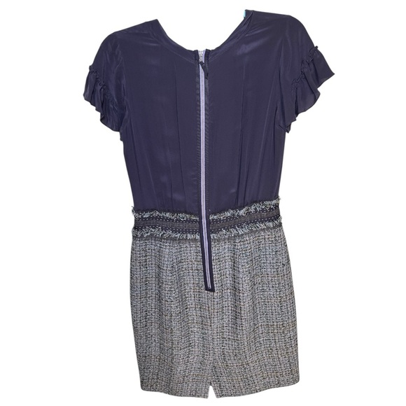 Rebecca Taylor 2 Pc Purple Tweed Dress Jacket‎ A Line Silk Classic Retro Office - Picture 15 of 16